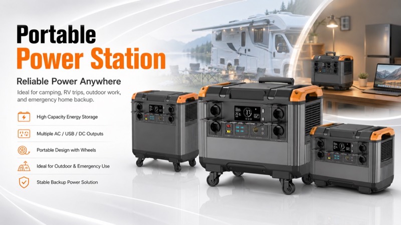Portable power station models for outdoor and backup power